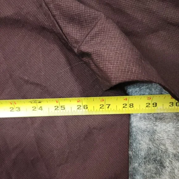 Perry Ellis Dress Shirt Button Up Pockets Men's 2X Long Sleeve Burgundy Red - Picture 11 of 12